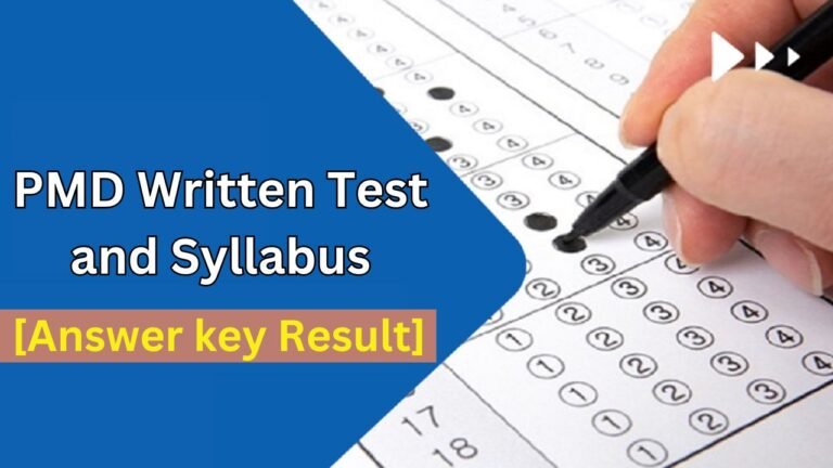 PMD Written Test and Syllabus