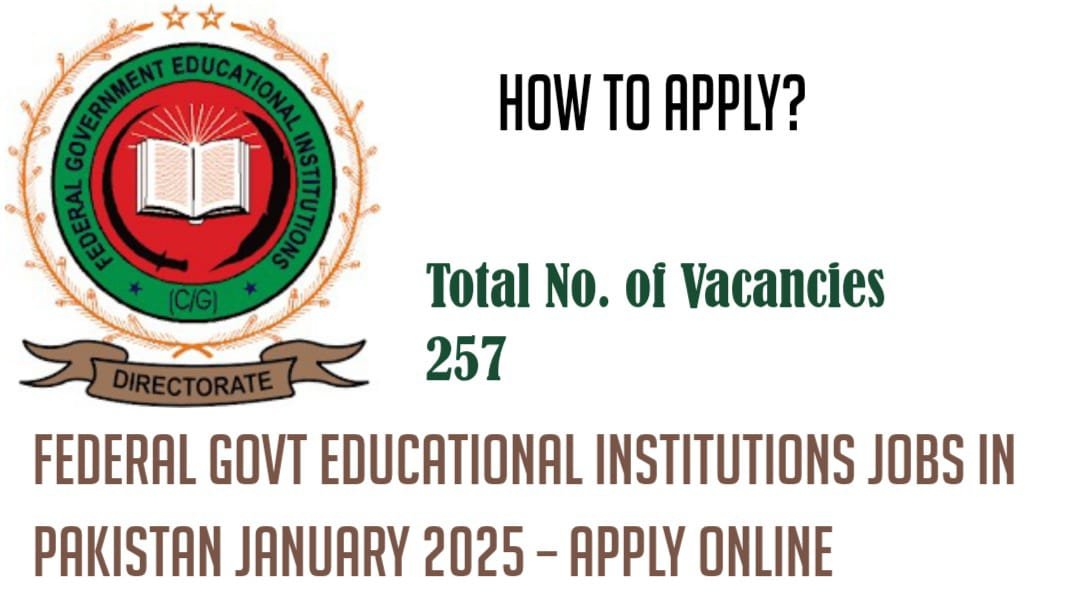 Federal Govt Educational Institutions Jobs in Pakistan January 2025 – Apply Online