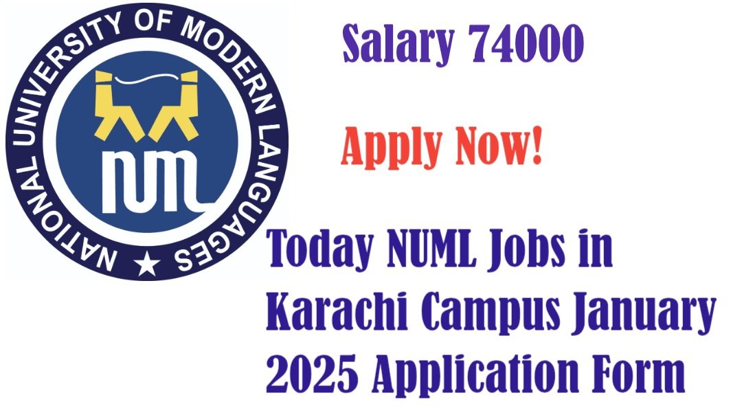 Today NUML Jobs in Karachi Campus January 2025 Application Form