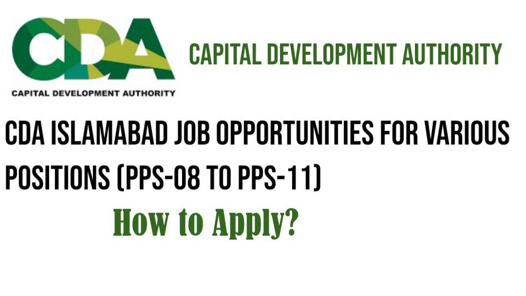 Capital Development Authority (CDA) Islamabad Job Opportunities (PPS-08 to PPS-11)