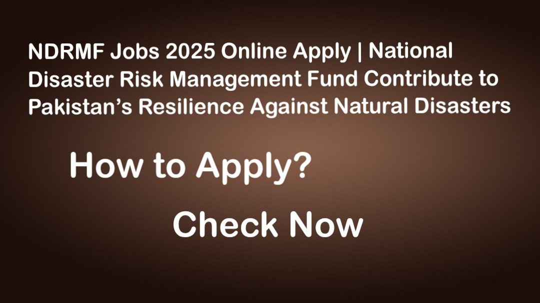 NDRMF Jobs 2025 Online Apply