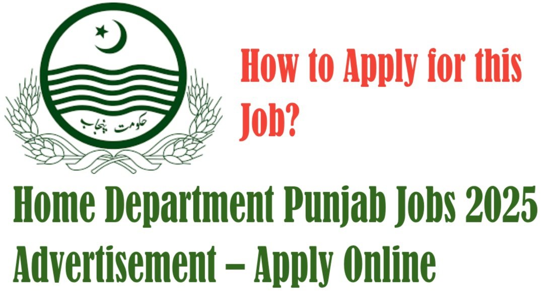 Home Department Punjab Jobs 2025 Advertisement – Apply Online